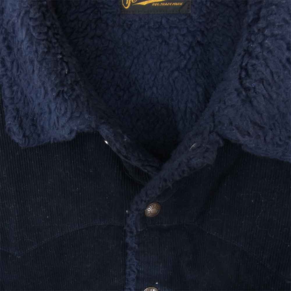 TENDERLOIN テンダーロイン T-SADDLE CORDUROY JKT サドル コーデュロイ ボア ジャケット ネイビー系 S【中古】