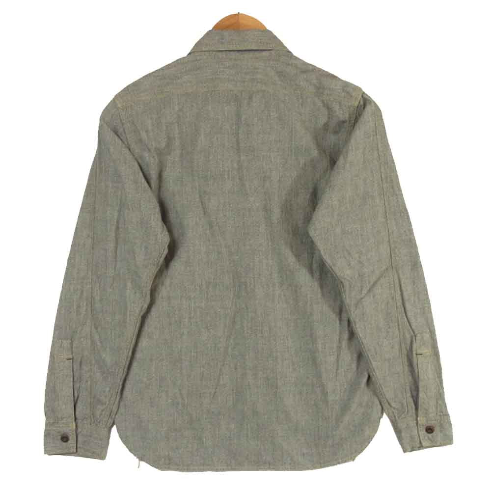 FREEWHEELERS フリーホイーラーズ Neal Cassady Railroad シャンブレー ワーク シャツ 長袖 グレー系 14【中古】