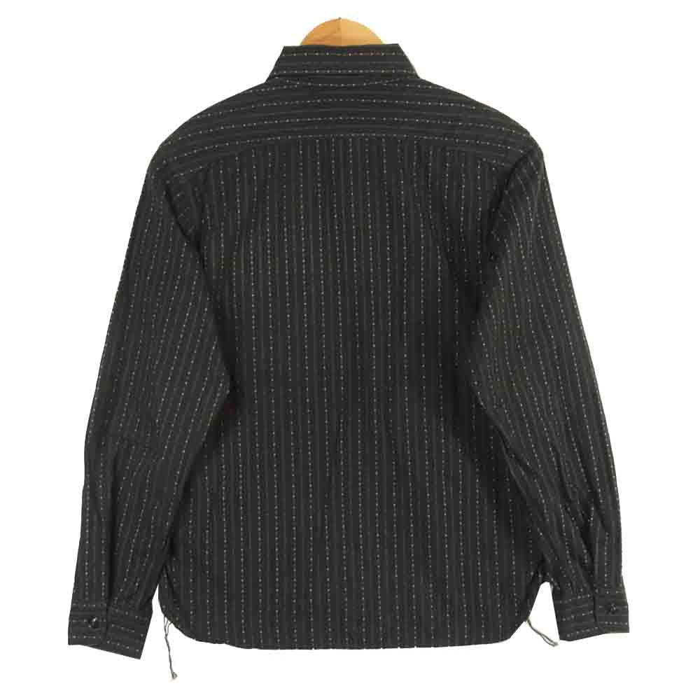 Pherrow's フェローズ WORK SHIRTS ワーク シャツ 長袖 コットン 日本製 ブラック系 S【中古】