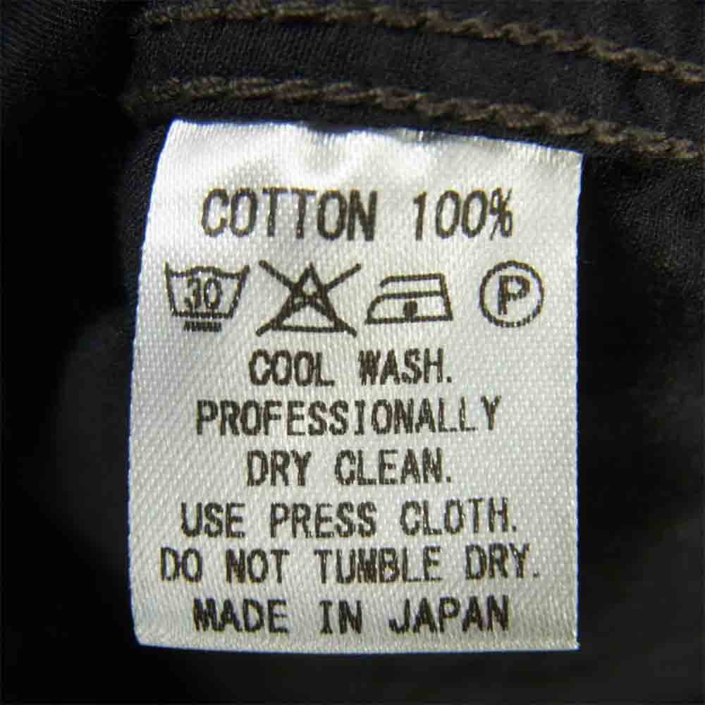 Pherrow's フェローズ WORK SHIRTS ワーク シャツ 長袖 コットン 日本製 ブラック系 S【中古】