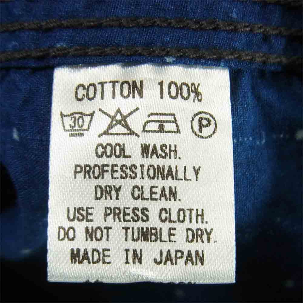 Pherrow's フェローズ WORK SHIRTS ワーク シャツ 長袖 コットン 日本製 ブルー系 36【中古】