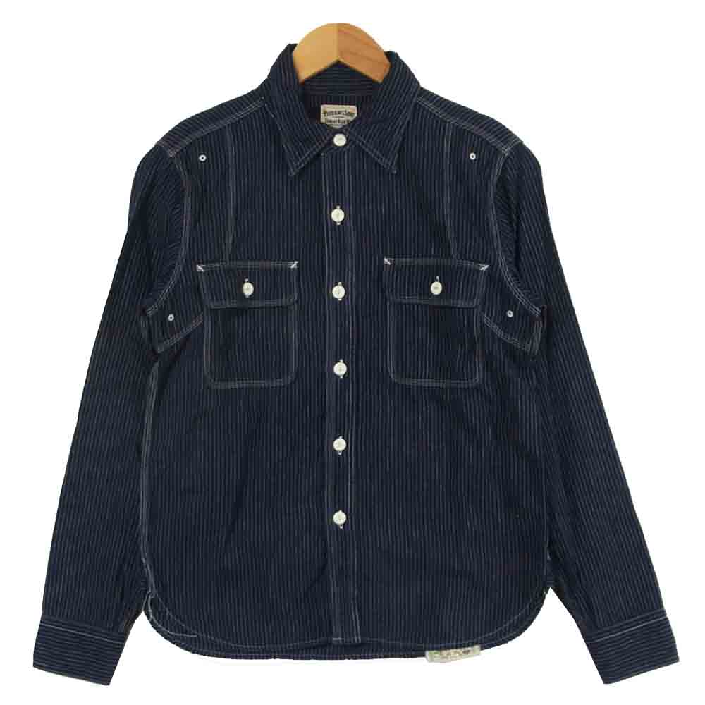 Pherrow's フェローズ 40's MODEL CHAMBRAY WORK SHIRT ワーク シャツ 長袖 ネイビー系 S【中古】