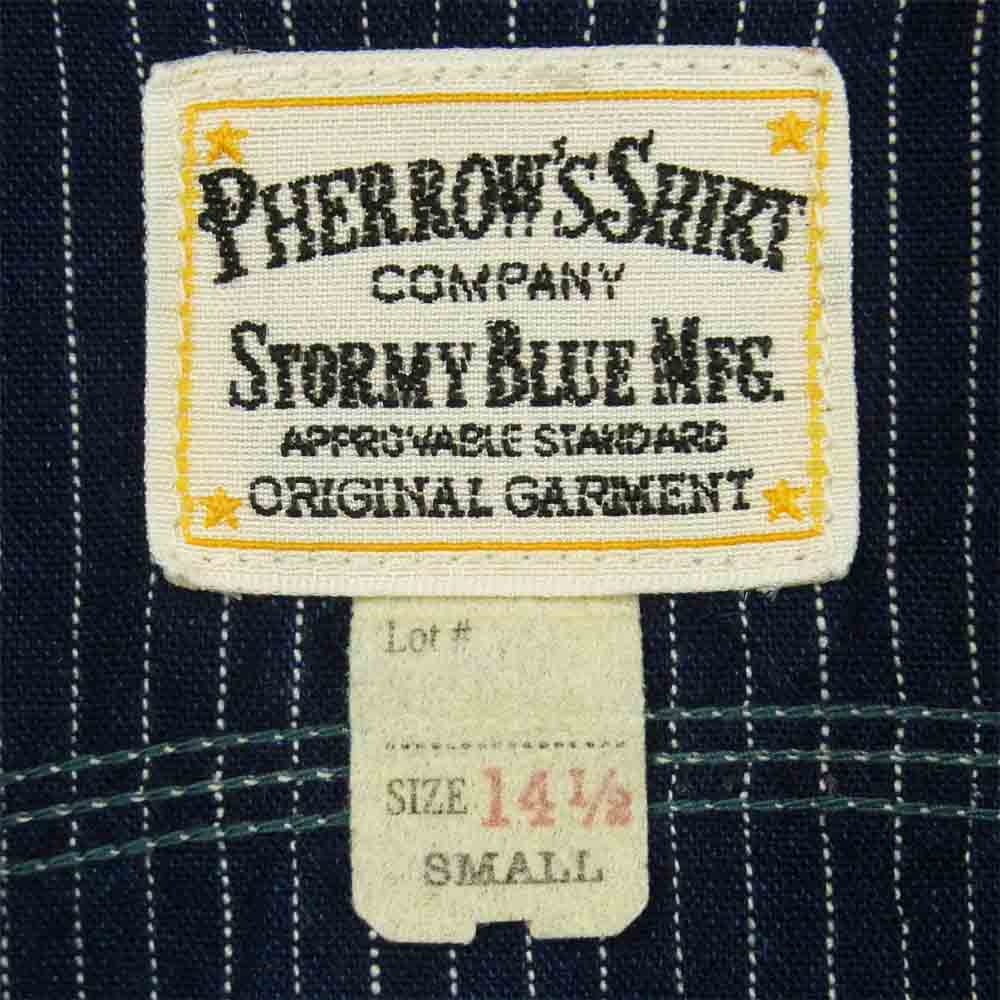 Pherrow's フェローズ 40's MODEL CHAMBRAY WORK SHIRT ワーク シャツ 長袖 ネイビー系 S【中古】