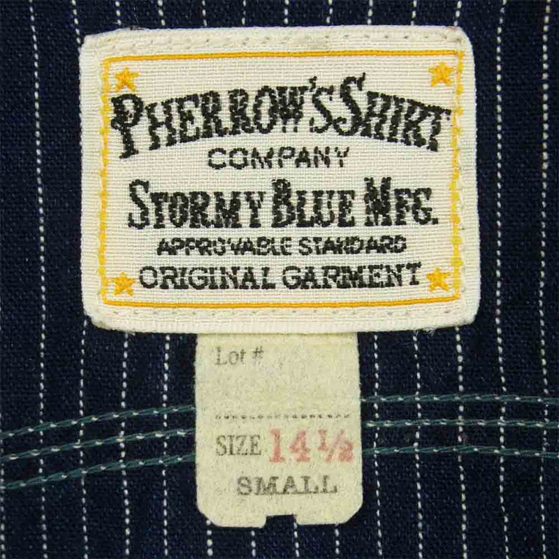 Pherrow's フェローズ 40's MODEL CHAMBRAY WORK SHIRT ワーク シャツ 長袖 ネイビー系 S【中古】