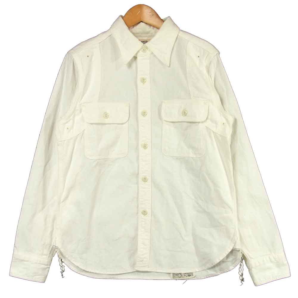 Pherrow's フェローズ 40's MODEL CHAMBRAY WORK SHIRT ワーク シャツ 長袖 ホワイト系 S【中古】