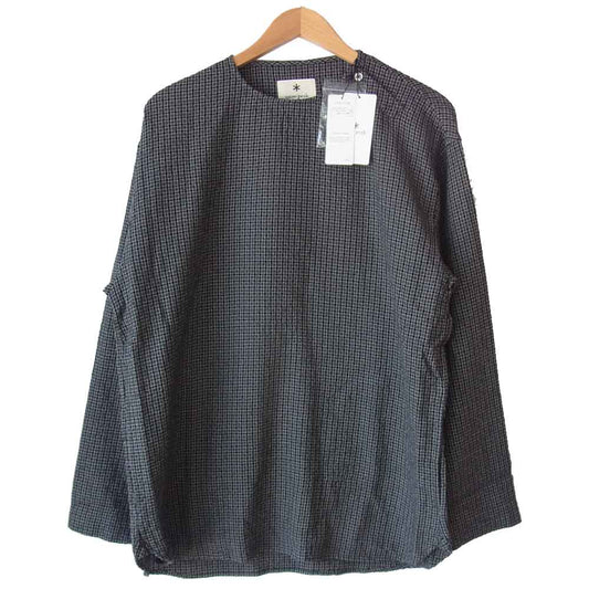 snowpeak スノーピーク SH-20AU20903CH Gingham Check Shirt ギンガム チェック シャツ ブラック系 M【新古品】【未使用】【中古】