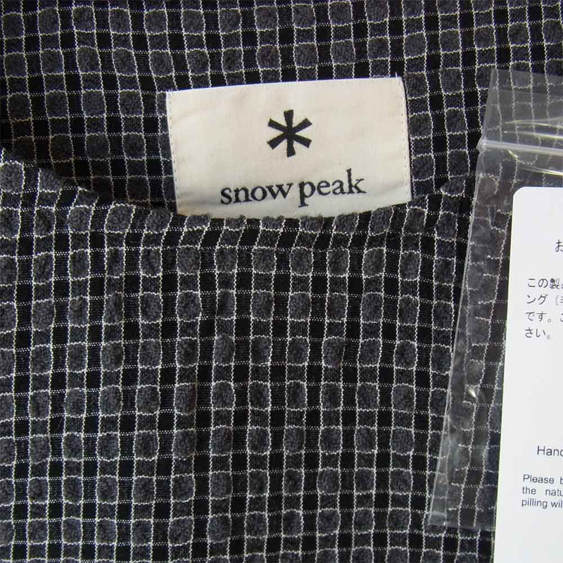 snowpeak スノーピーク SH-20AU20903CH Gingham Check Shirt ギンガム チェック シャツ ブラック系 M【新古品】【未使用】【中古】