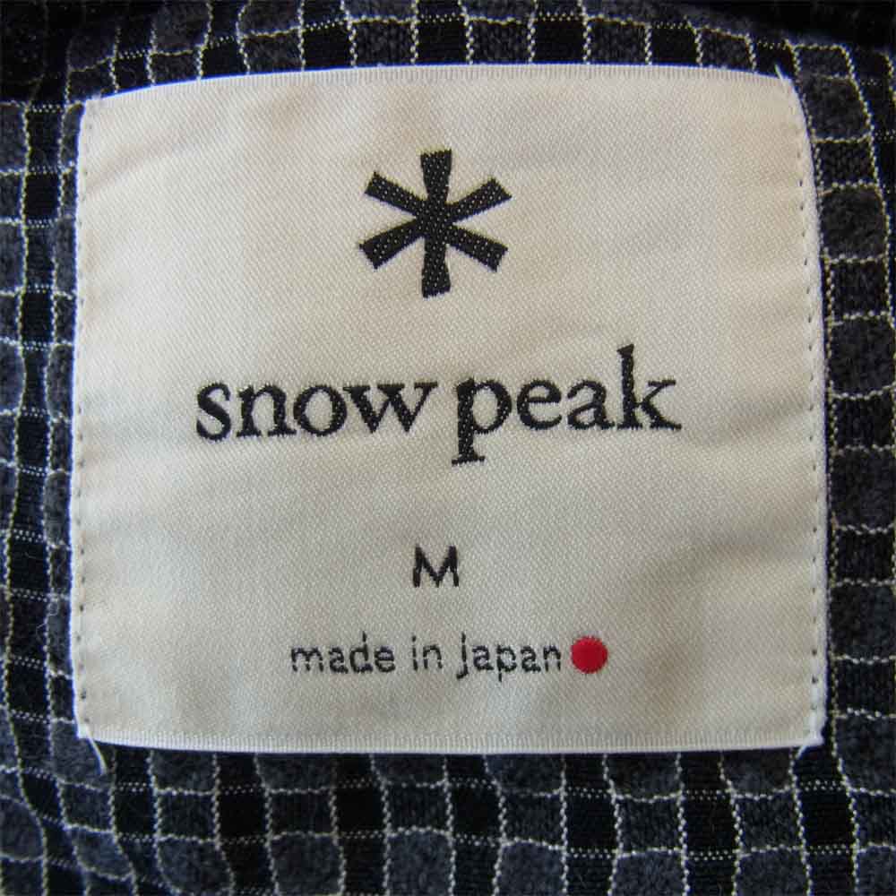 snowpeak スノーピーク SH-20AU20903CH Gingham Check Shirt ギンガム チェック シャツ ブラック系 M【新古品】【未使用】【中古】
