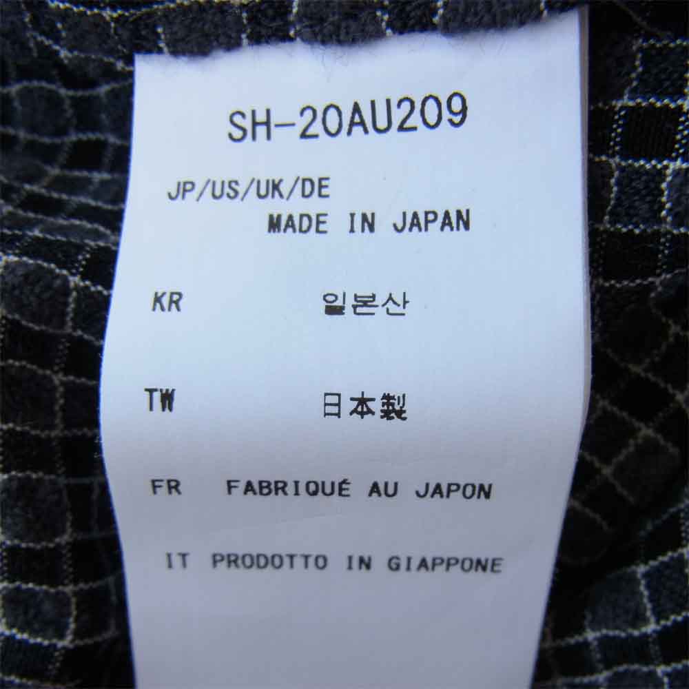snowpeak スノーピーク SH-20AU20903CH Gingham Check Shirt ギンガム チェック シャツ ブラック系 M【新古品】【未使用】【中古】