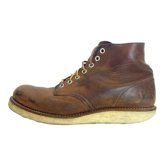 RED WING レッドウィング 9111 6inch Round-toe ラフアンドタフ プレーントゥ ブーツ ブラウン系 US 8.5【中古】
