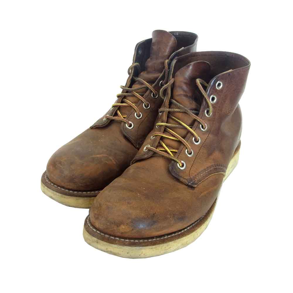 RED WING レッドウィング 9111 6inch Round-toe ラフアンドタフ プレーントゥ ブーツ ブラウン系 US 8.5【中古】