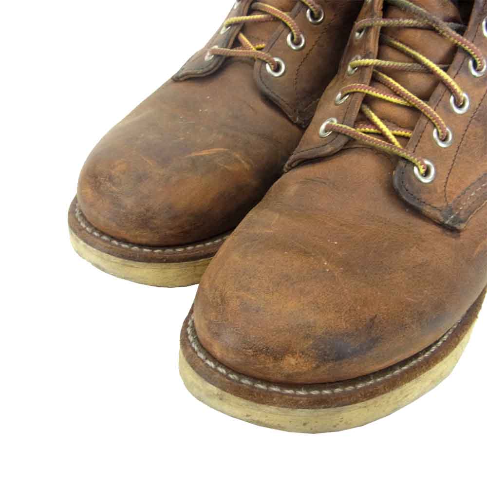 RED WING レッドウィング 9111 6inch Round-toe ラフアンドタフ プレーントゥ ブーツ ブラウン系 US 8.5【中古】
