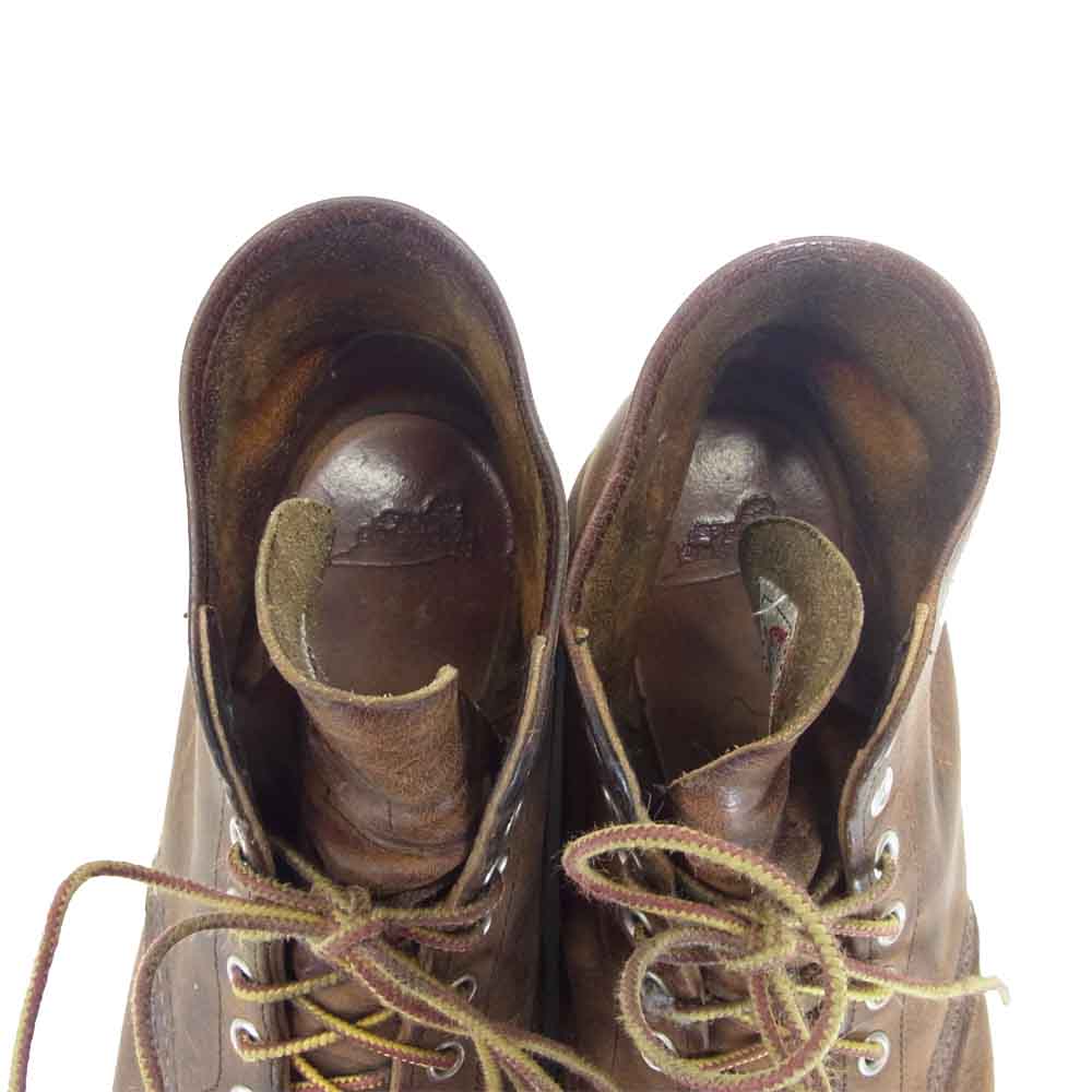 RED WING レッドウィング 9111 6inch Round-toe ラフアンドタフ プレーントゥ ブーツ ブラウン系 US 8.5【中古】
