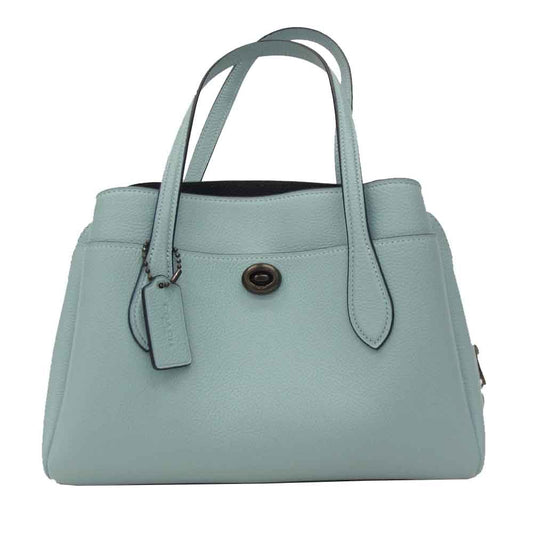 COACH コーチ 91740 ローラ キャリーオール 30 ライトブルー系【美品】【中古】