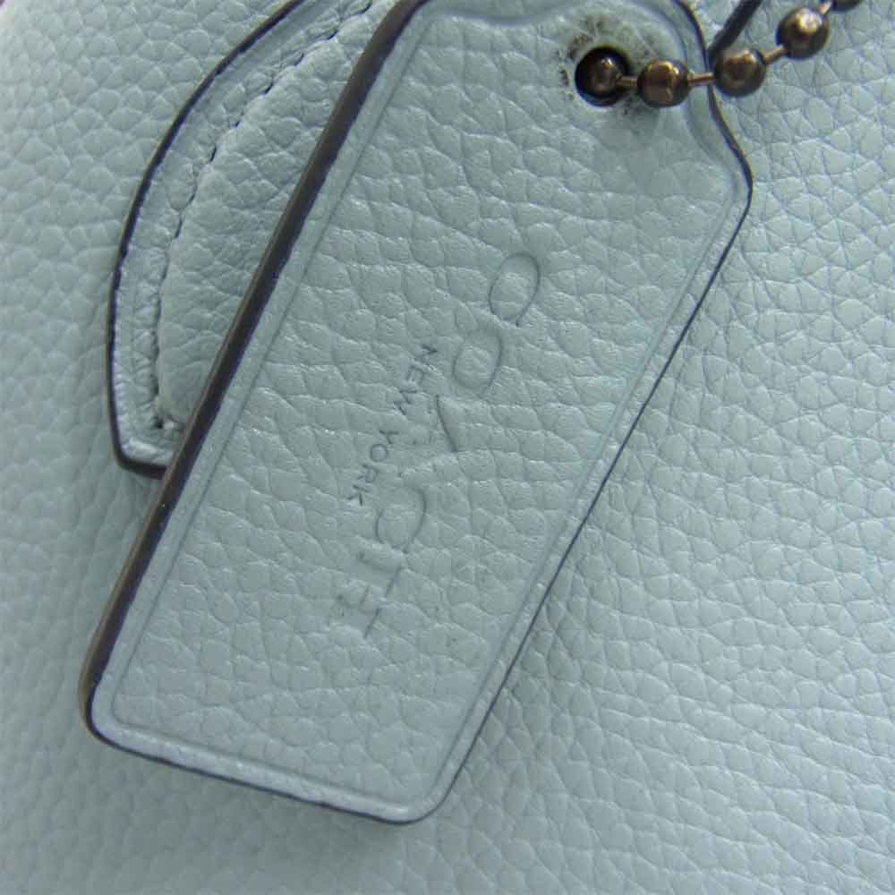 COACH コーチ 91740 ローラ キャリーオール 30 ライトブルー系【美品】【中古】