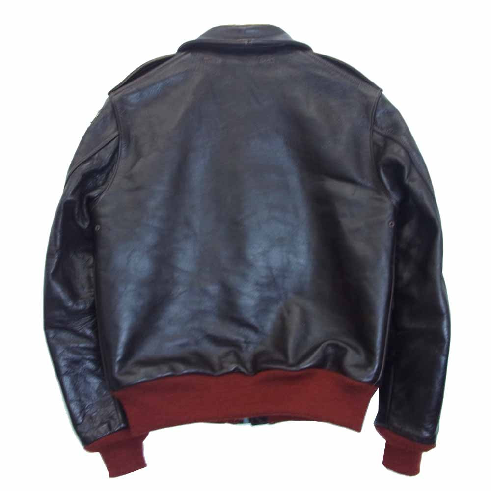 THE FEW ザフュー A-2 BAND OF BROTHERS バンドオブブラザーズ RED SILK レッドシルク フライト ダークブラウン系 34【美品】【中古】