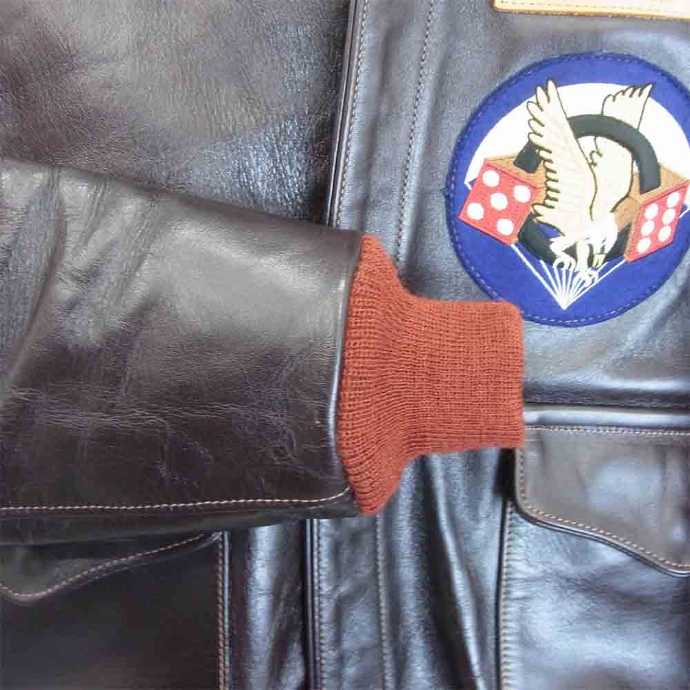 THE FEW ザフュー A-2 BAND OF BROTHERS バンドオブブラザーズ RED SILK レッドシルク フライト ダークブラウン系 34【美品】【中古】