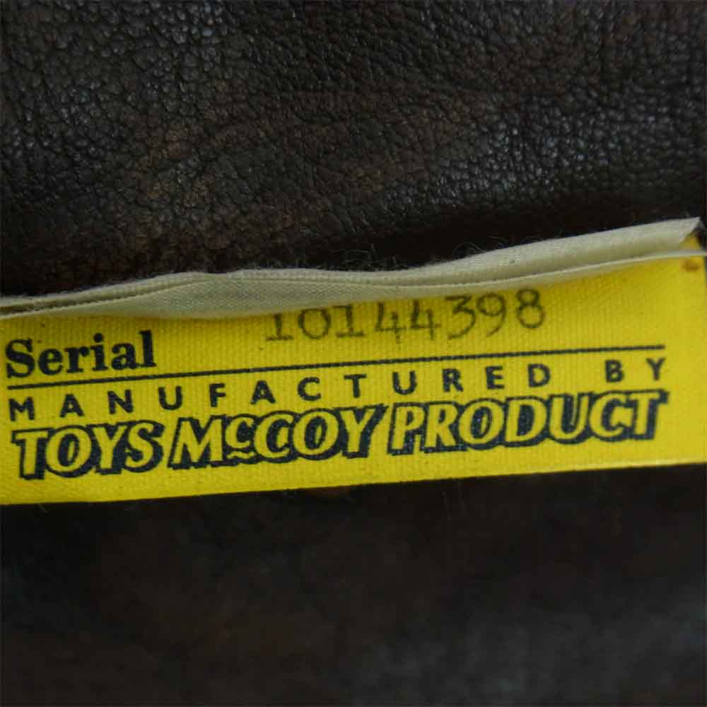 TOY'S McCOY トイズマッコイ A-2 V. HILTS COOLER KING 大脱走 エイジング ダメージ加工 レザー フライト ブラウン系 36【美品】【中古】