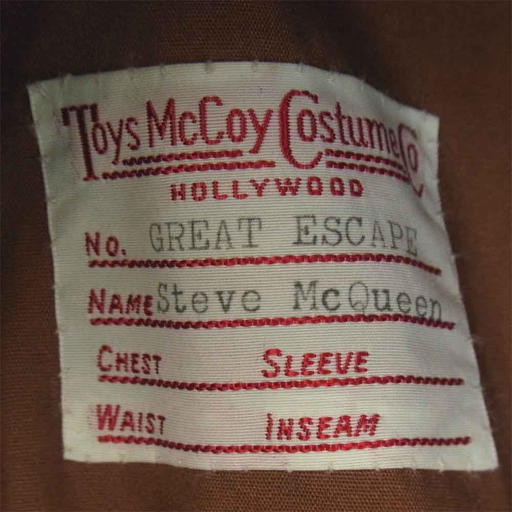 TOY'S McCOY トイズマッコイ A-2 V. HILTS COOLER KING 大脱走 エイジング ダメージ加工 レザー フライト ブラウン系 36【美品】【中古】