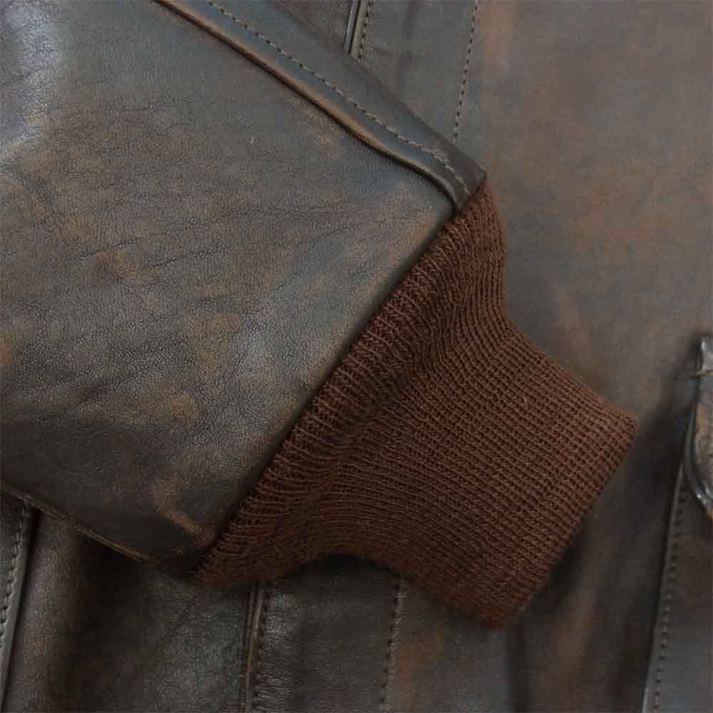 TOY'S McCOY トイズマッコイ A-2 V. HILTS COOLER KING 大脱走 エイジング ダメージ加工 レザー フライト ブラウン系 36【美品】【中古】