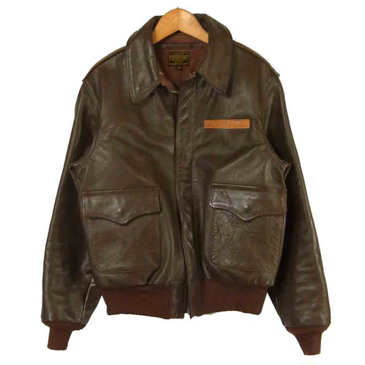 The REAL McCOY'S ザリアルマッコイズ 旧マッコイ A-2 V. HILTS 大脱走 レザー フライト ジャケット ブラウン系 34【中古】