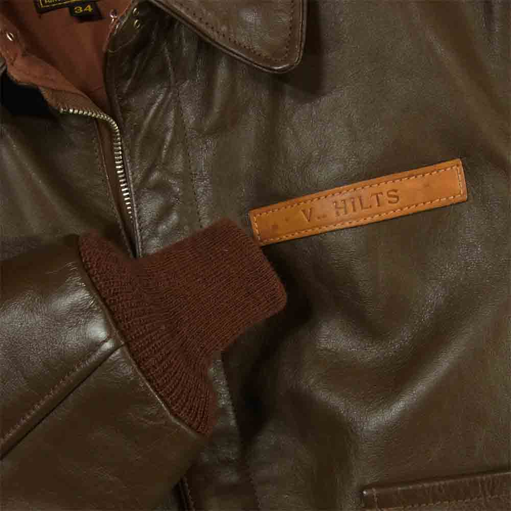 The REAL McCOY'S ザリアルマッコイズ 旧マッコイ A-2 V. HILTS 大脱走 レザー フライト ジャケット ブラウン系 34【中古】