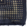 COMOLI コモリ 14AW シルク ドット マフラー ネイビー系【中古】