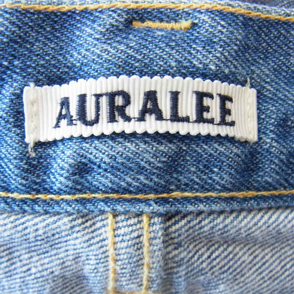 AURALEE オーラリー A9SP04DM WASHED HARD TWIST DENIM WIDE PT デニム パンツ インディゴブルー系 30【中古】