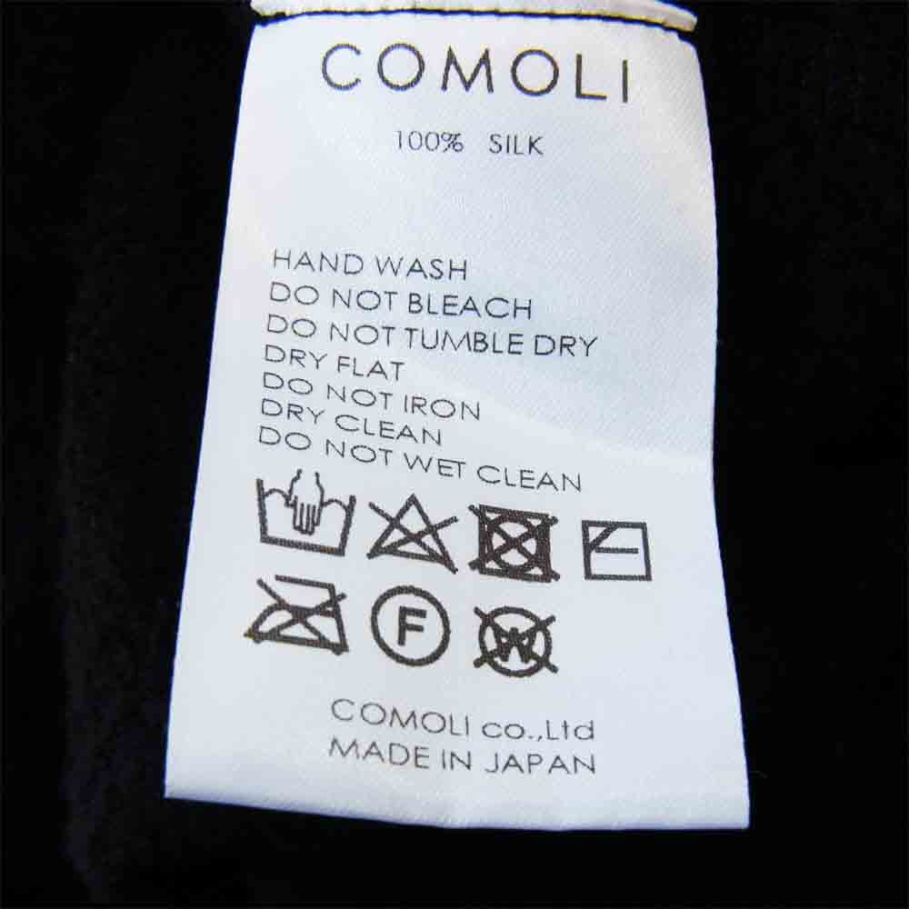 COMOLI コモリ Q03-05018 シルクフリース ハーフジップ プルオーバー ダークネイビー系 2【中古】
