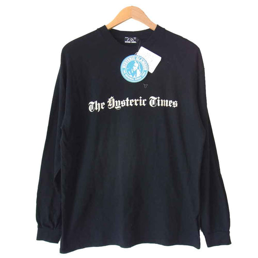 HYSTERIC GLAMOUR ヒステリックグラマー 02203CL16 ガール プリント Tシャツ 長袖 ブラック系 L【中古】