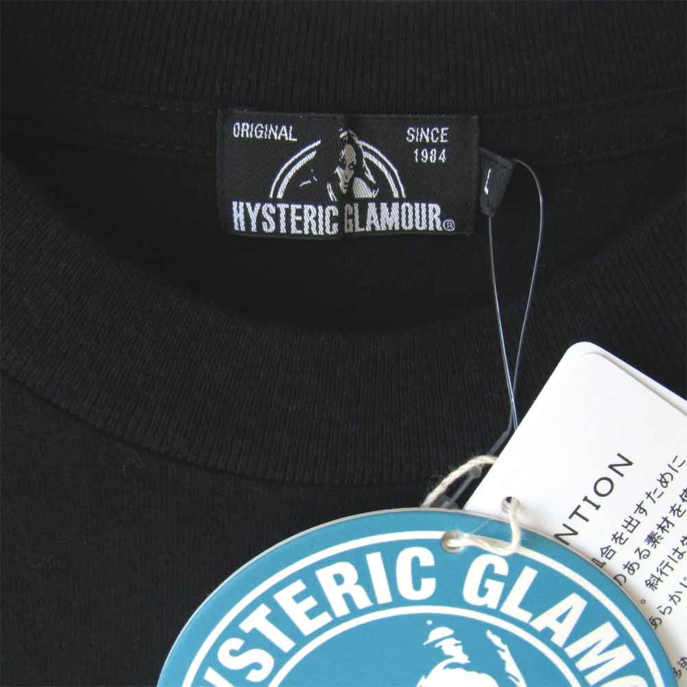 HYSTERIC GLAMOUR ヒステリックグラマー 02203CL16 ガール プリント Tシャツ 長袖 ブラック系 L【中古】