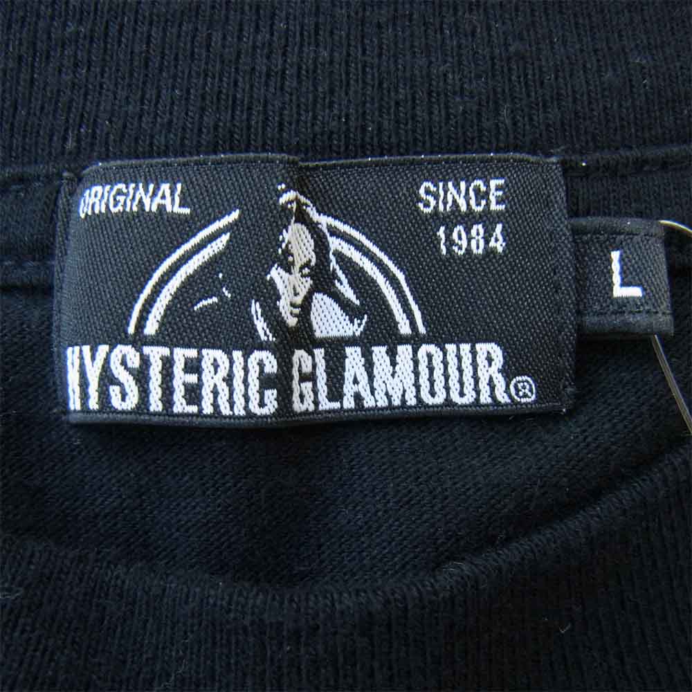 HYSTERIC GLAMOUR ヒステリックグラマー 02203CL16 ガール プリント Tシャツ 長袖 ブラック系 L【中古】