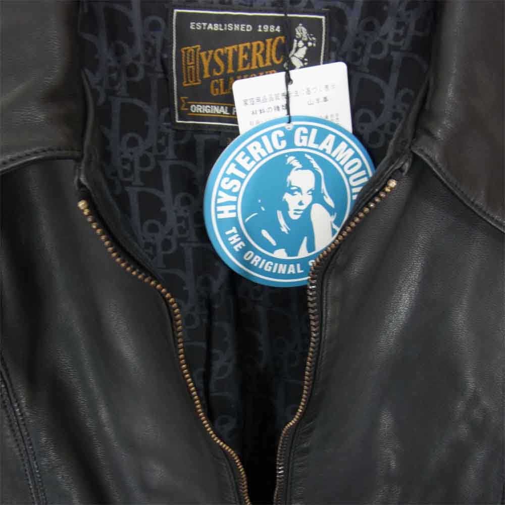 HYSTERIC GLAMOUR ヒステリックグラマー 02203LB04  野口強 レザーブルゾン ブラック系 M【新古品】【未使用】【中古】