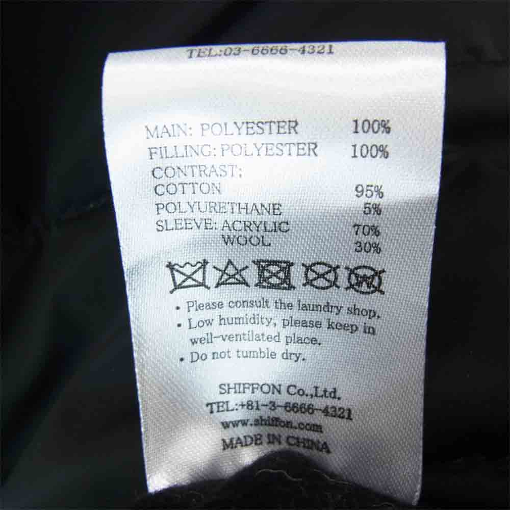 ウノピゥウノウグァーレトレ 中綿 ニットスリーブ ドッキングパーカー ジャケット ブラック系 M【中古】