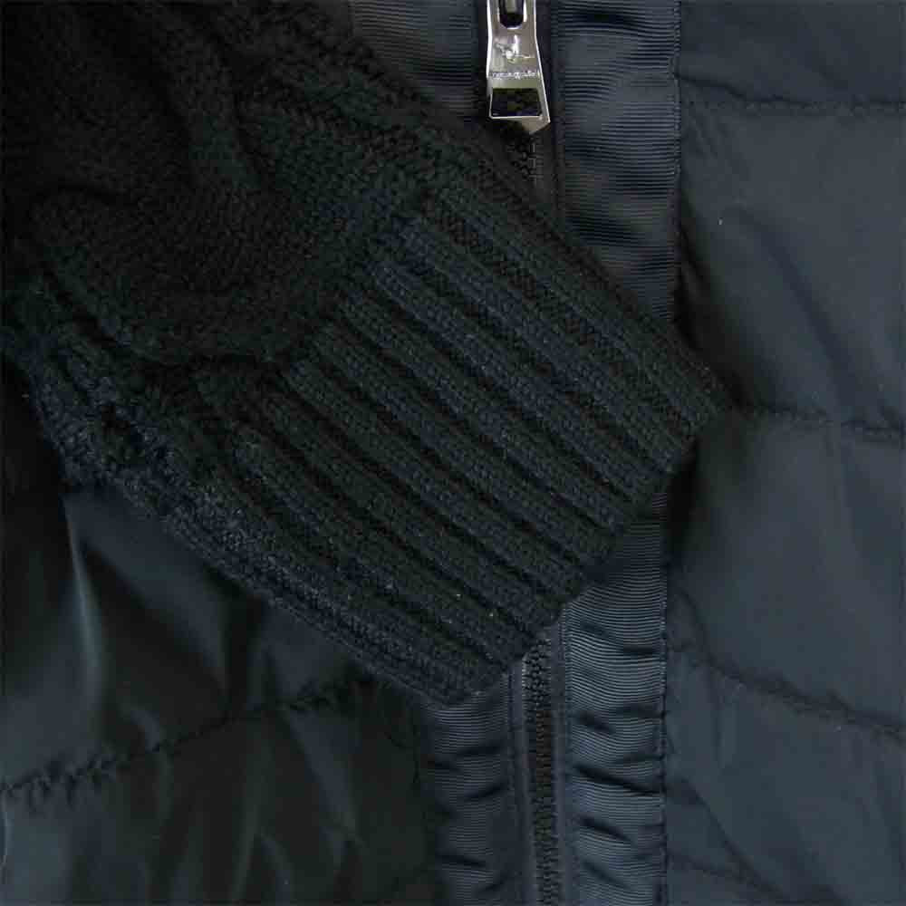 ウノピゥウノウグァーレトレ 中綿 ニットスリーブ ドッキングパーカー ジャケット ブラック系 M【中古】