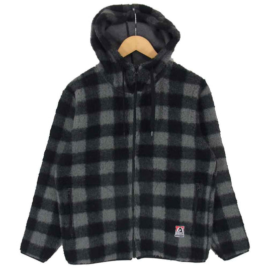 HYSTERIC GLAMOUR ヒステリックグラマー 0253CF10 バッファローチェック フリース ジップ パーカー グレー系 M【中古】