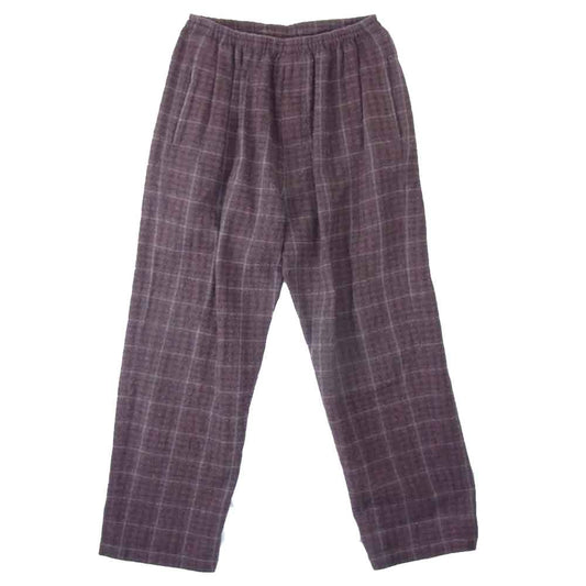 UNDERCOVER アンダーカバー 20AW UCZ4501-1 WOOL CHECK SHRIVEL PANTS ウール チェック パンツ エンジ系 2【中古】