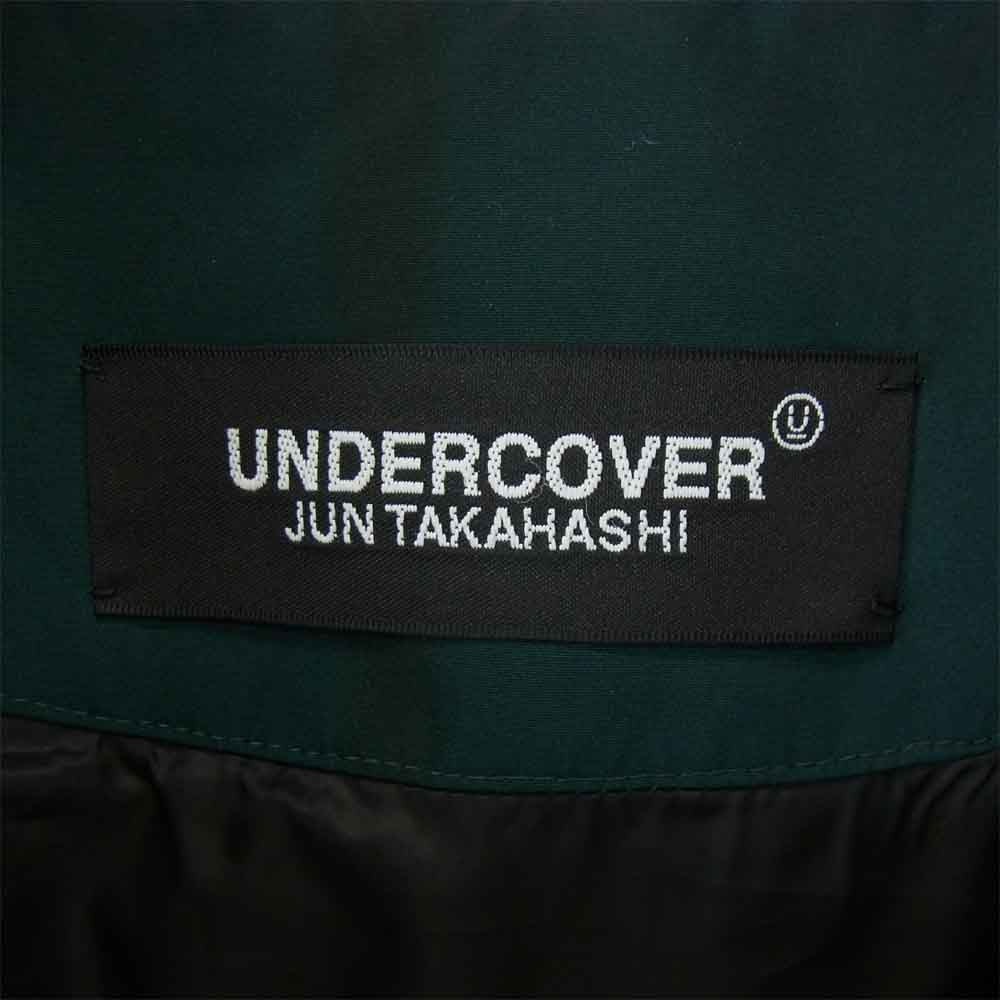 UNDERCOVER アンダーカバー UCZ4208-1 蜘蛛巣城 総柄 ウェザー 中綿 フード コーチ ジャケット  グリーン系 グリーン系 3【美品】【中古】
