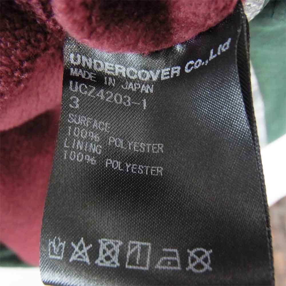 UNDERCOVER アンダーカバー 20AW UCZ4203-1 コーチ ジャケット ライト ジャケット グリーン系 エンジ系 3【美品】【中古】