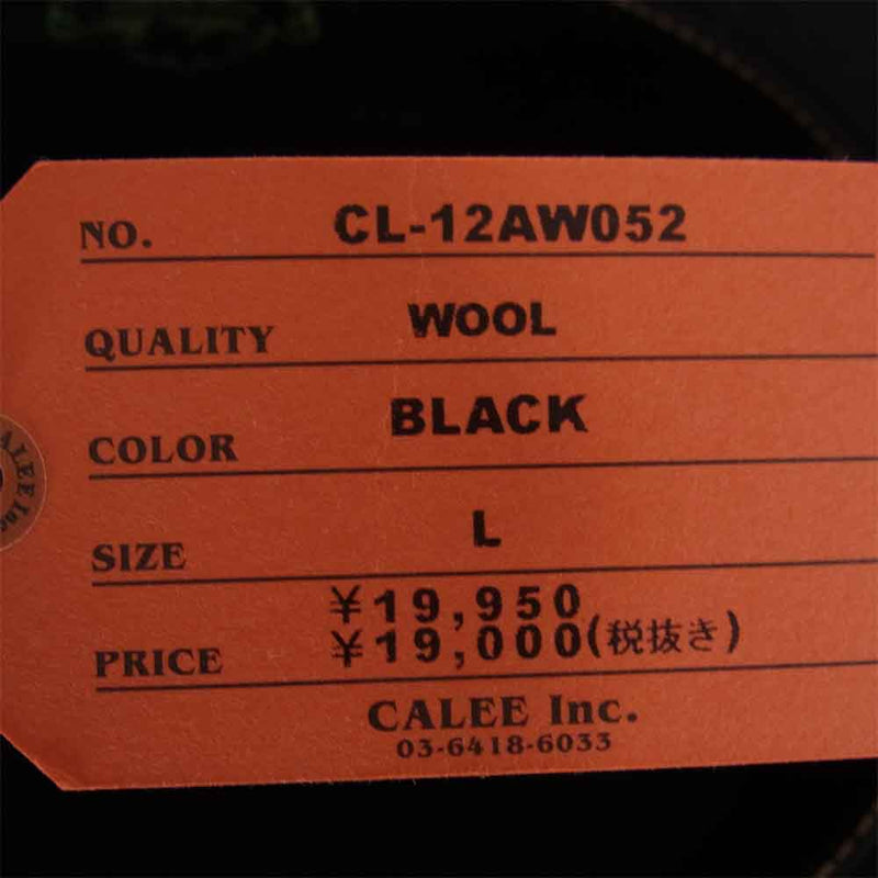 CALEE キャリー 12AW CL-12AW052 ウール スタッズ ハット ブラック系 L【新古品】【未使用】【中古】