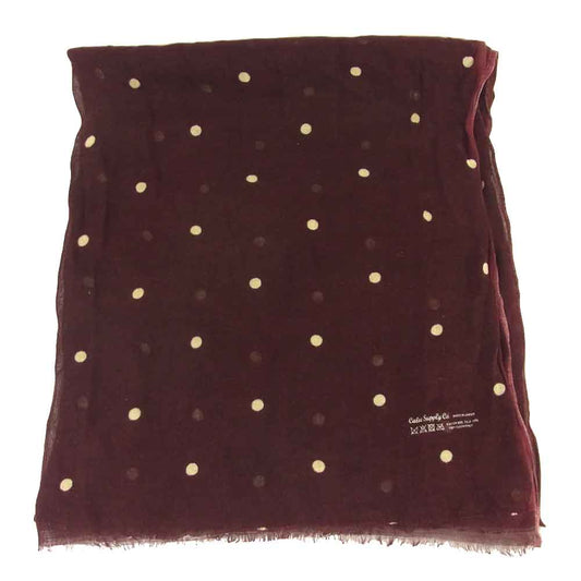 CALEE キャリー CL-14AW026 Silk Mix Rayon Dot Stole シルク混 レーヨン ドット ストール ワインレッド系【極上美品】【中古】