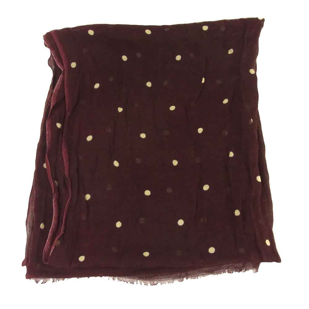CALEE キャリー CL-14AW026 Silk Mix Rayon Dot Stole シルク混 レーヨン ドット ストール ワインレッド系【極上美品】【中古】