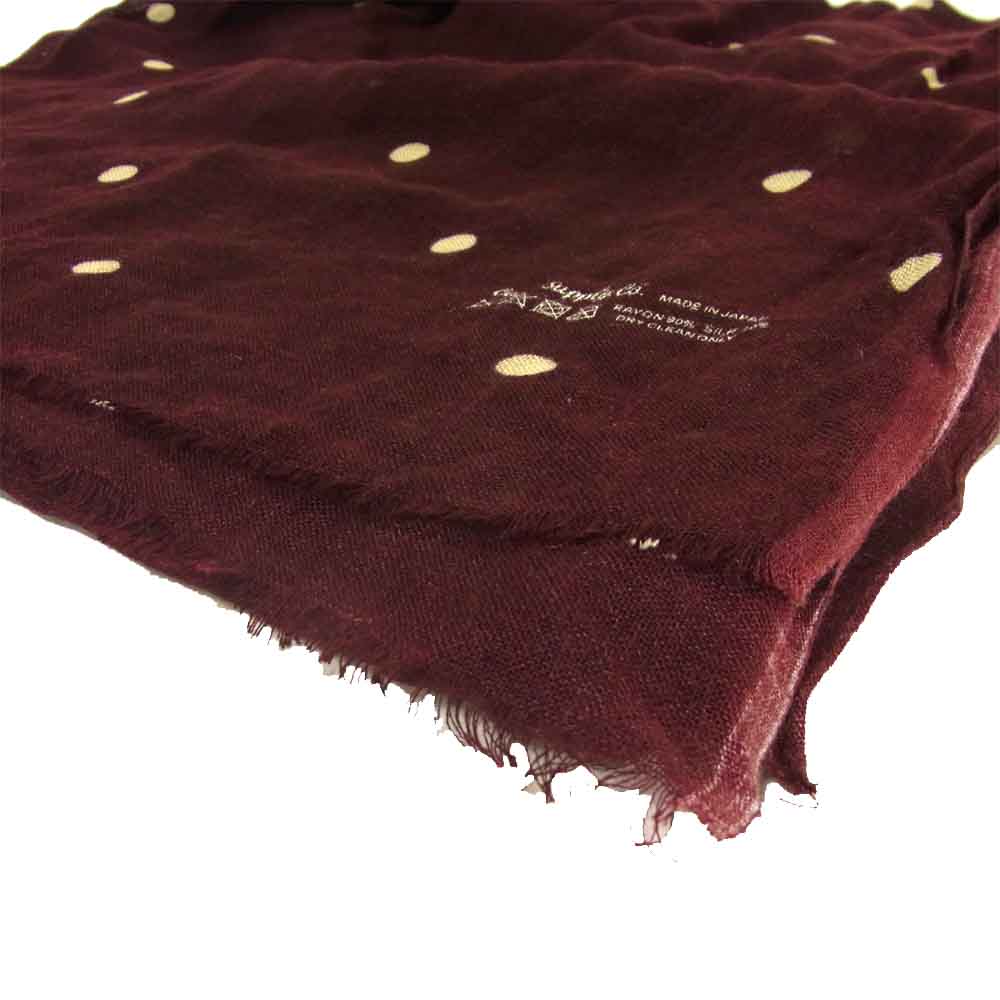 CALEE キャリー CL-14AW026 Silk Mix Rayon Dot Stole シルク混 レーヨン ドット ストール ワインレッド系【極上美品】【中古】