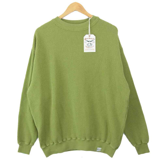 CALEE キャリー 20AW CL-20AW071 Big waffle L/S cutsew ビッグ ワッフル カットソー ライトグリーン系 XL【新古品】【未使用】【中古】