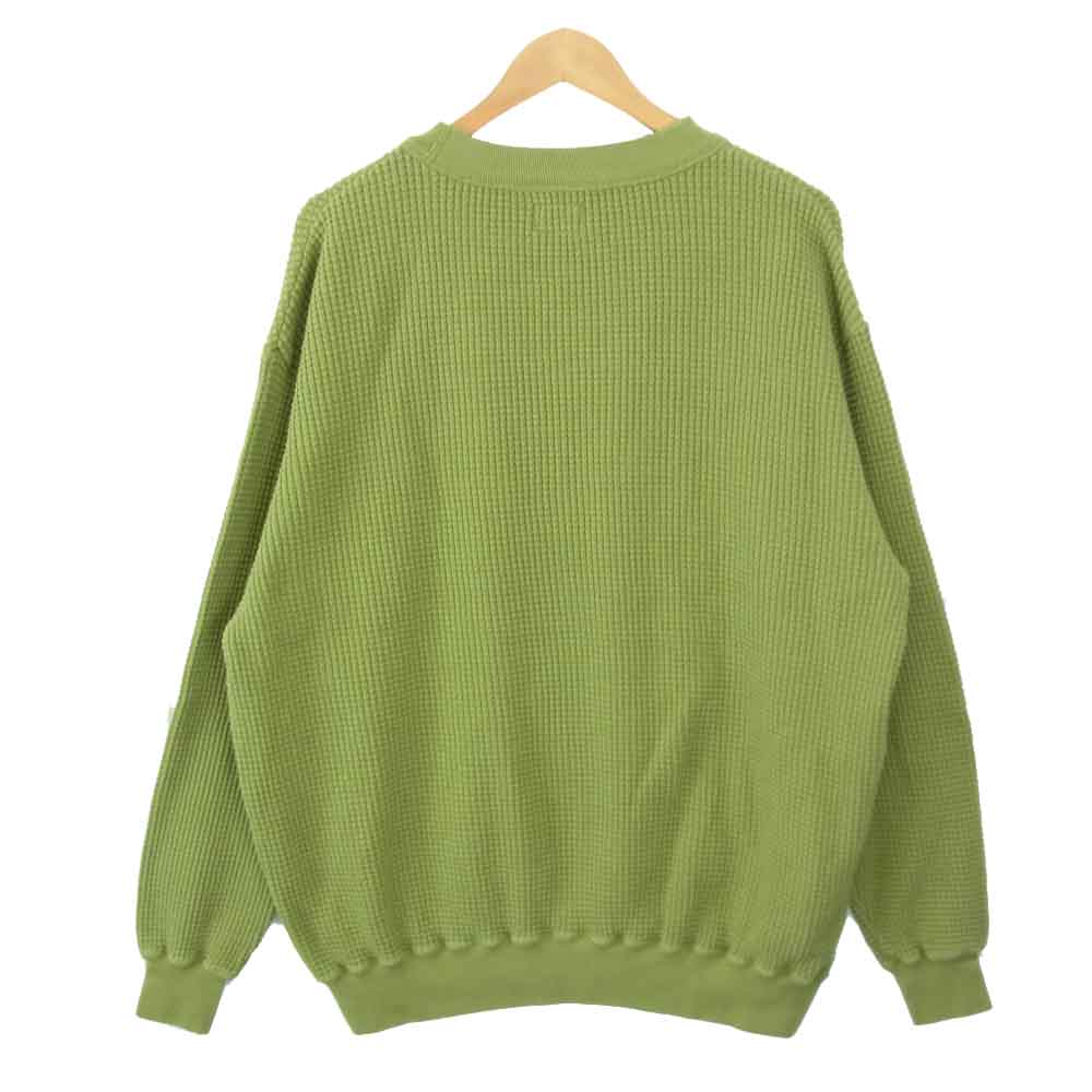 CALEE キャリー 20AW CL-20AW071 Big waffle L/S cutsew ビッグ ワッフル カットソー ライトグリーン系 XL【新古品】【未使用】【中古】