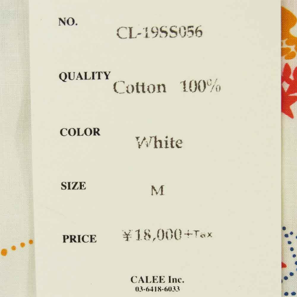 CALEE キャリー 19SS CL-19SS056 ALLOVER NATIVE EAGLE S/S SHIRT ネイティブ イーグル 半袖 シャツ ホワイト系 M【新古品】【未使用】【中古】