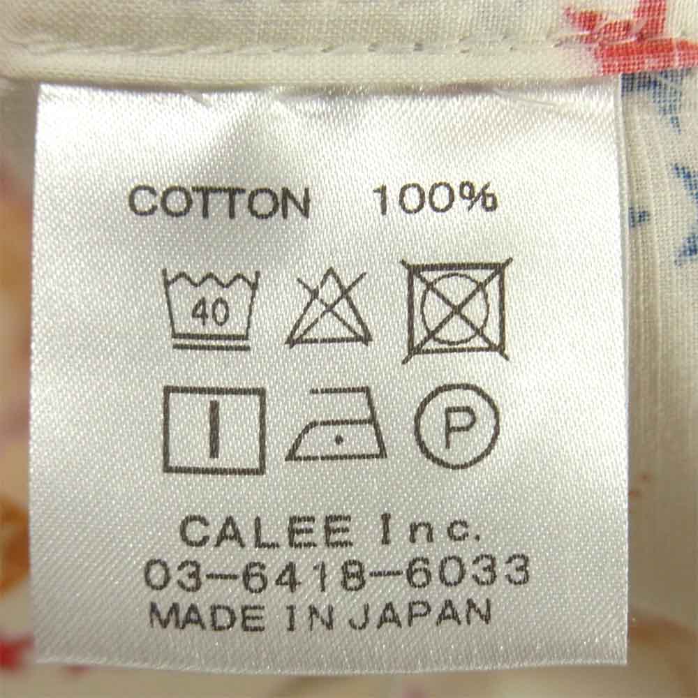 CALEE キャリー 19SS CL-19SS056 ALLOVER NATIVE EAGLE S/S SHIRT ネイティブ イーグル 半袖 シャツ ホワイト系 M【新古品】【未使用】【中古】