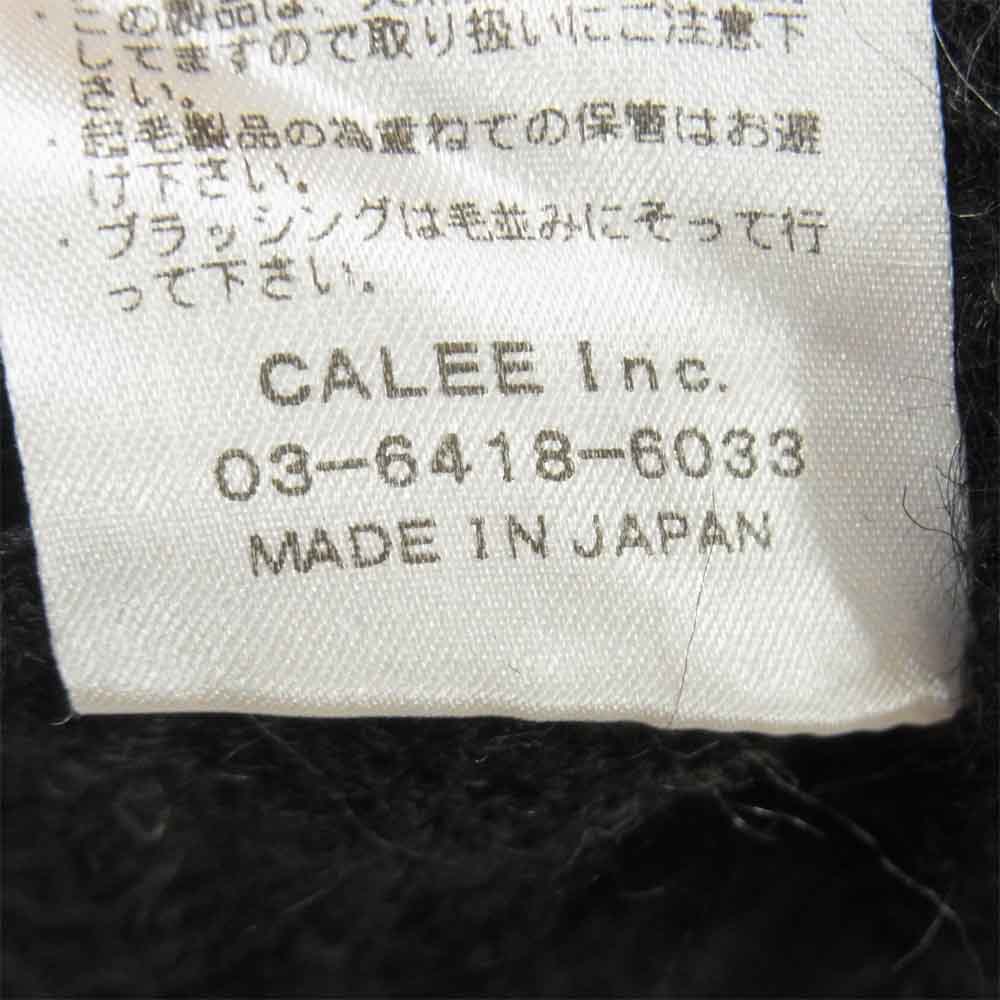 CALEE キャリー モヘア ウール 長袖 カーディガン ブラック系 M【中古】
