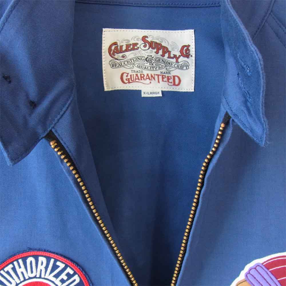 CALEE キャリー 18AW CL-18AW013 Stand collar work jacket ワーク ジャケット ネイビー系 XL【新古品】【未使用】【中古】