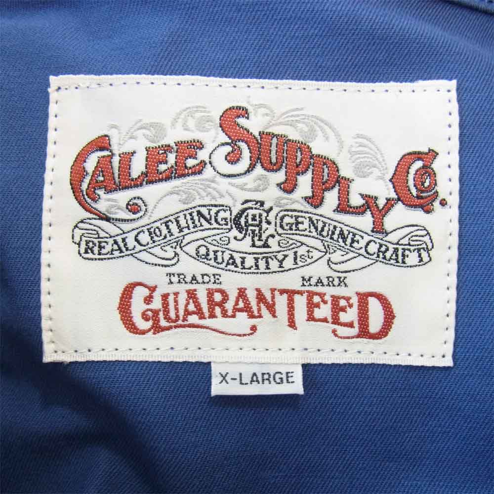 CALEE キャリー 18AW CL-18AW013 Stand collar work jacket ワーク ジャケット ネイビー系 XL【新古品】【未使用】【中古】